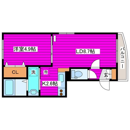 新道東駅 徒歩8分 4階の物件間取画像